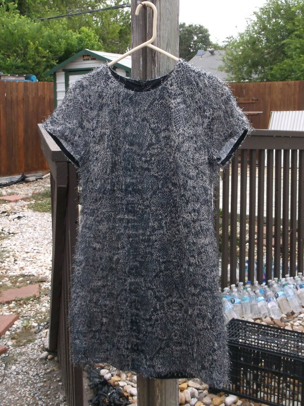 Banana Republic Eyelash Texture Snakeskin Sheath Dress Size 10, like new
